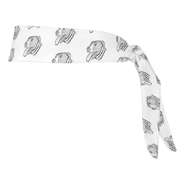 pitbull hand drawn photo dog animal lover poster tie headband (Rotate 90)