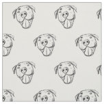 pitbull hand drawn photo dog animal lover simple  fabric