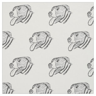 pitbull hand drawn photo dog animal lover simple  fabric