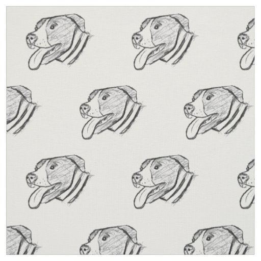 pitbull hand drawn photo dog animal lover simple  fabric
