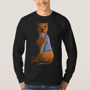 Pitbull I Love Mom Tattoo Dog Mother's Day 1 T-Shirt
