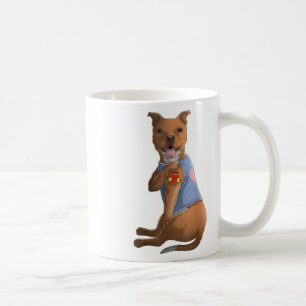 Pitbull I Love Mom Tattoo Dog Shirt Funny Mothers Coffee Mug