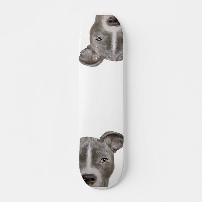 Pitbull Illustration Skateboard by miart (Front)