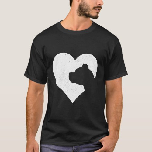 Pitbull In Heart For Dog Mom Dog Dad T_Shirt