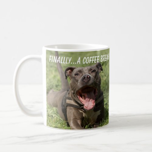Pitbull In the Grass Coffee Mug