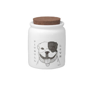 Pitbull Love Candy Jar