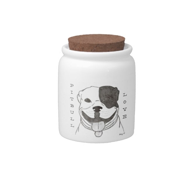 Pitbull Love Candy Jar (Front)