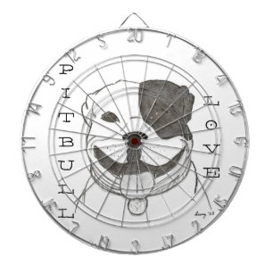 Pitbull Love Dartboard With Darts