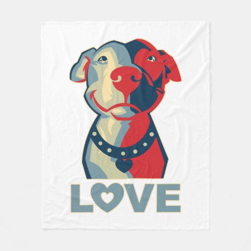 Pitbull _ LOVE Fleece Blanket