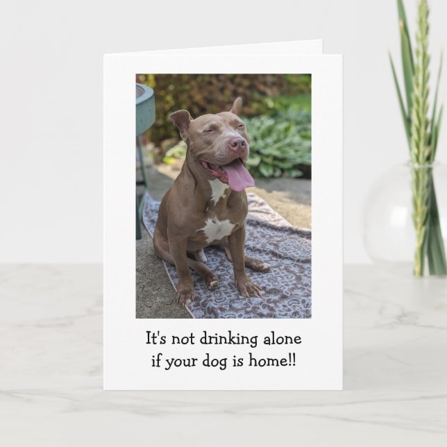 Pitbull Love Funny Card (Front)
