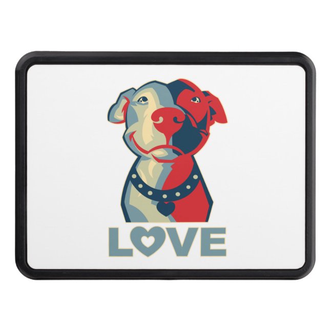 Pitbull - LOVE   Hitch Cover (Front)