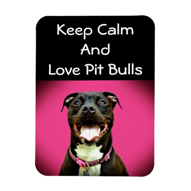 Pitbull Love Photo Magnet (Vertical)