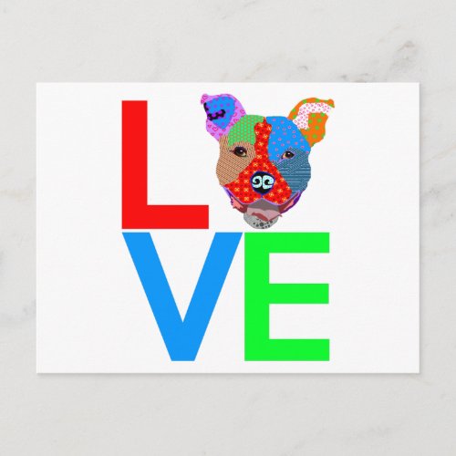 Pitbull Love Postcard