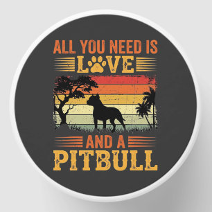 Pitbull Love Retro Sunset Dog Mini Candle Favors