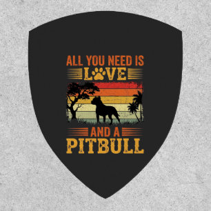 Pitbull Love Retro Sunset Dog Patch
