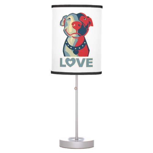 Pitbull _ LOVE Table Lamp
