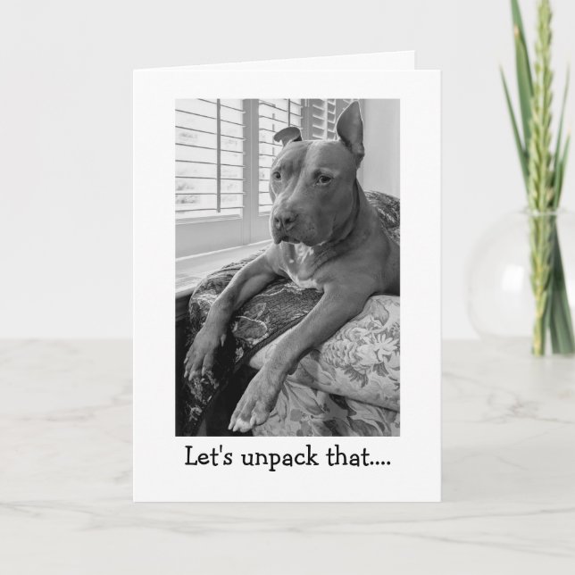 Pitbull Love Thinking of You Card (Front)
