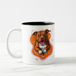 Pitbull Love Two-Tone Coffee Mug
