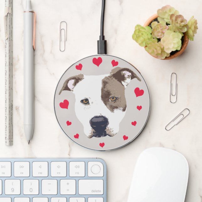 Pitbull Love Wireless Charger (Desk)