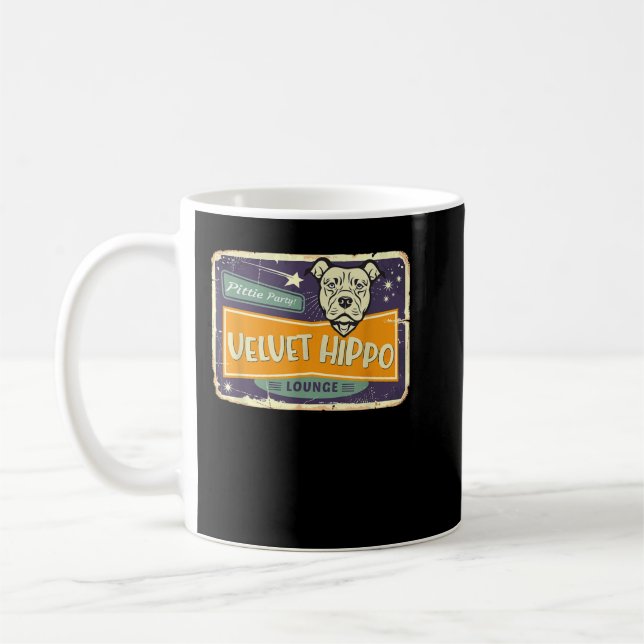 Pitbull Lover Velvet Hippo Pittie Party Dog Mom Gi Coffee Mug (Left)