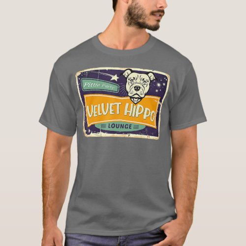 Pitbull Lover Velvet Hippo Pittie Party Dog Mom Gi T_Shirt