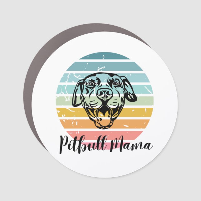 Pitbull Mama Car Magnet (Front)