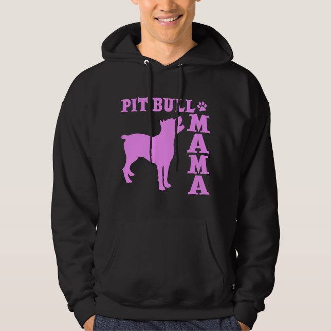 PitBull Mama, pink Hoodie (Front)