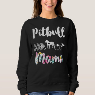 Pitbull Mama Pitbull Cute Womens Grandma Tees