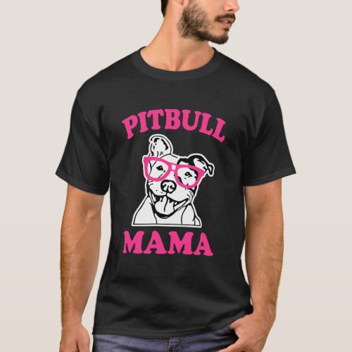 Pitbull Mama WomenS Pit Bull Dog Mom Pink Hoodie T_Shirt