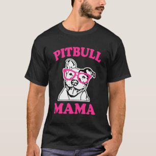 Pitbull Mama Women'S Pit Bull Dog Mom Pink Hoodie T-Shirt
