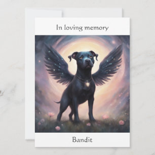 Pitbull Memorial Poem Custom Name Sympathy Card