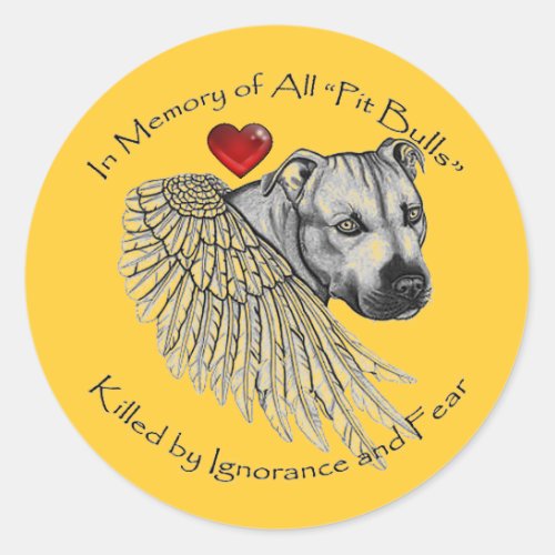 Pitbull Memorial Stickers