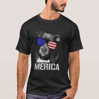 Pitbull Merica Patriotic Dog Pit Bull Gift T-Shirt