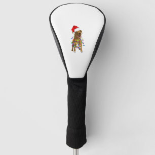 Pitbull Merry Christmas Tree Lights Funny Pajama P Golf Head Cover