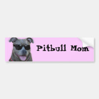 Pitbull Mom Bumper Sticker