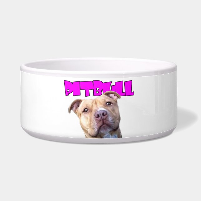 Pitbull Mom Dog Bowl (Front)