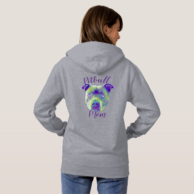 Pitbull Mom Dog Sweatshirt (Back Full)