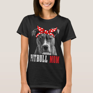 Pitbull Mom Funny Cute Vintage Pitbull Dog Mom T-Shirt