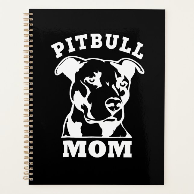 Pitbull mom funny planner (Front)