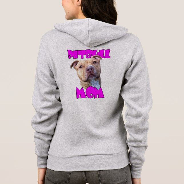 Pitbull Mom Hoodie (Back)