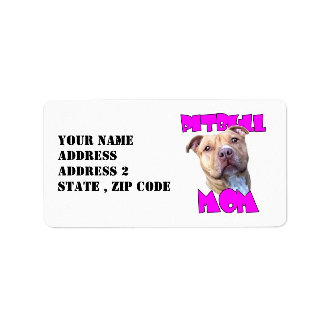 Pitbull Mom Label (Front)