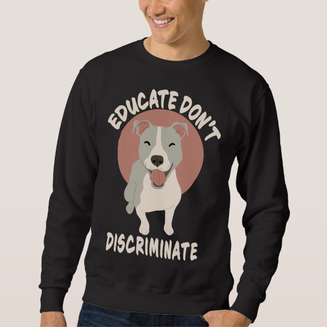 Pitbull Mom Pit Bull Dad Pittie Dog Lover Puppy Re Sweatshirt (Front)