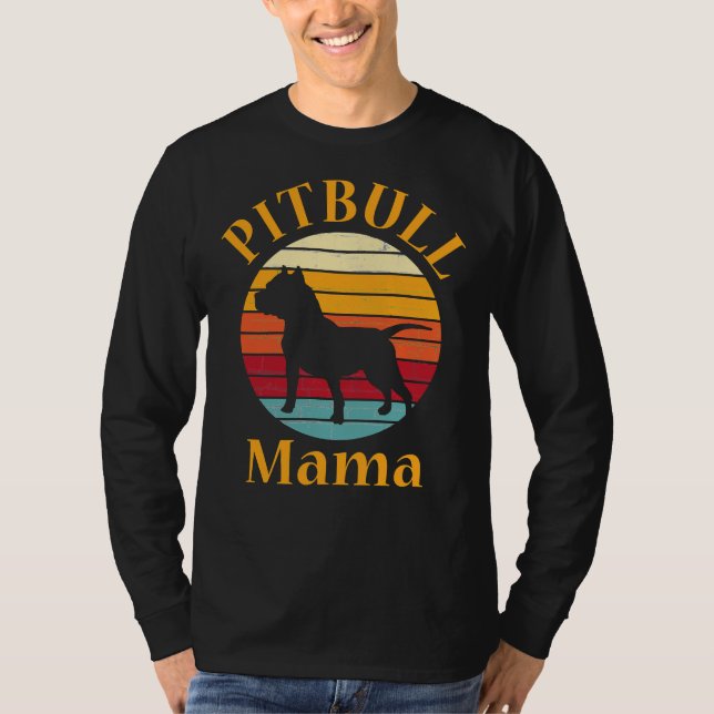 Pitbull Mom  Pit Bull Mama Pittie Pitty Cute Dog L T-Shirt (Front)