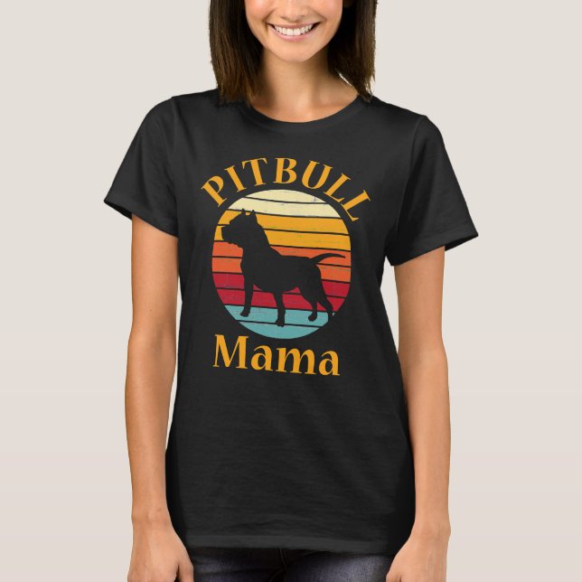 Pitbull Mom  Pit Bull Mama Pittie Pitty Cute Dog L T-Shirt (Front)