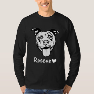 Pitbull Mom Rescue Dog Dad Puppy Cute Dogs Lovers T-Shirt