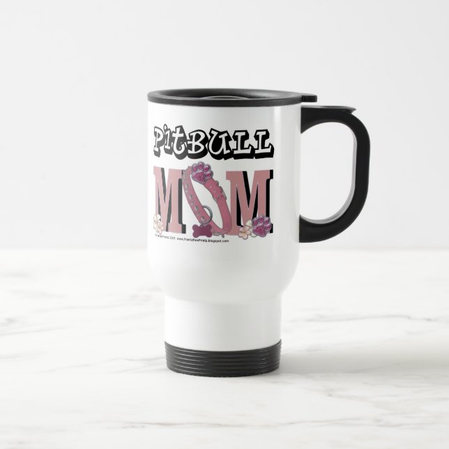 Pitbull MOM Travel Mug (Right)