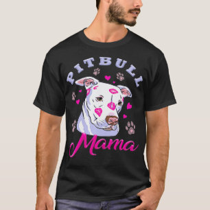 Pitbull Mom With Cute Pity Face, Funny Pitbull Mam T-Shirt