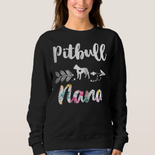 Pitbull Nana Pitbull Cute Womens Grandma Tees