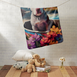 Pitbull on a Paddle: A Scenic Adventure Baby Blanket