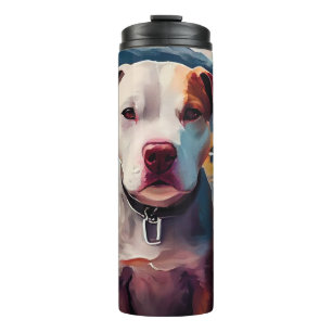 Pitbull on a Paddle: A Scenic Adventure Thermal Tumbler